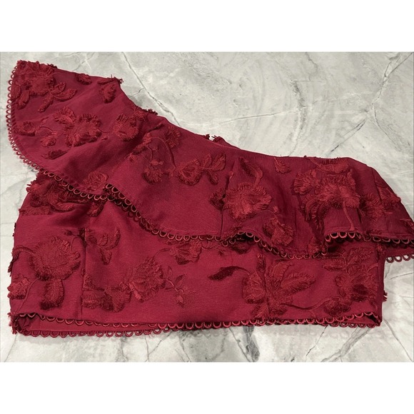 Anthropologie Dresses & Skirts - Anthropologie Ruffled One-Shoulder Top‎ by Keepsake $168 Sz XL- NWT